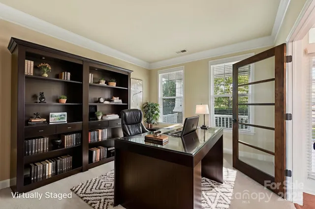 a work room with furniture