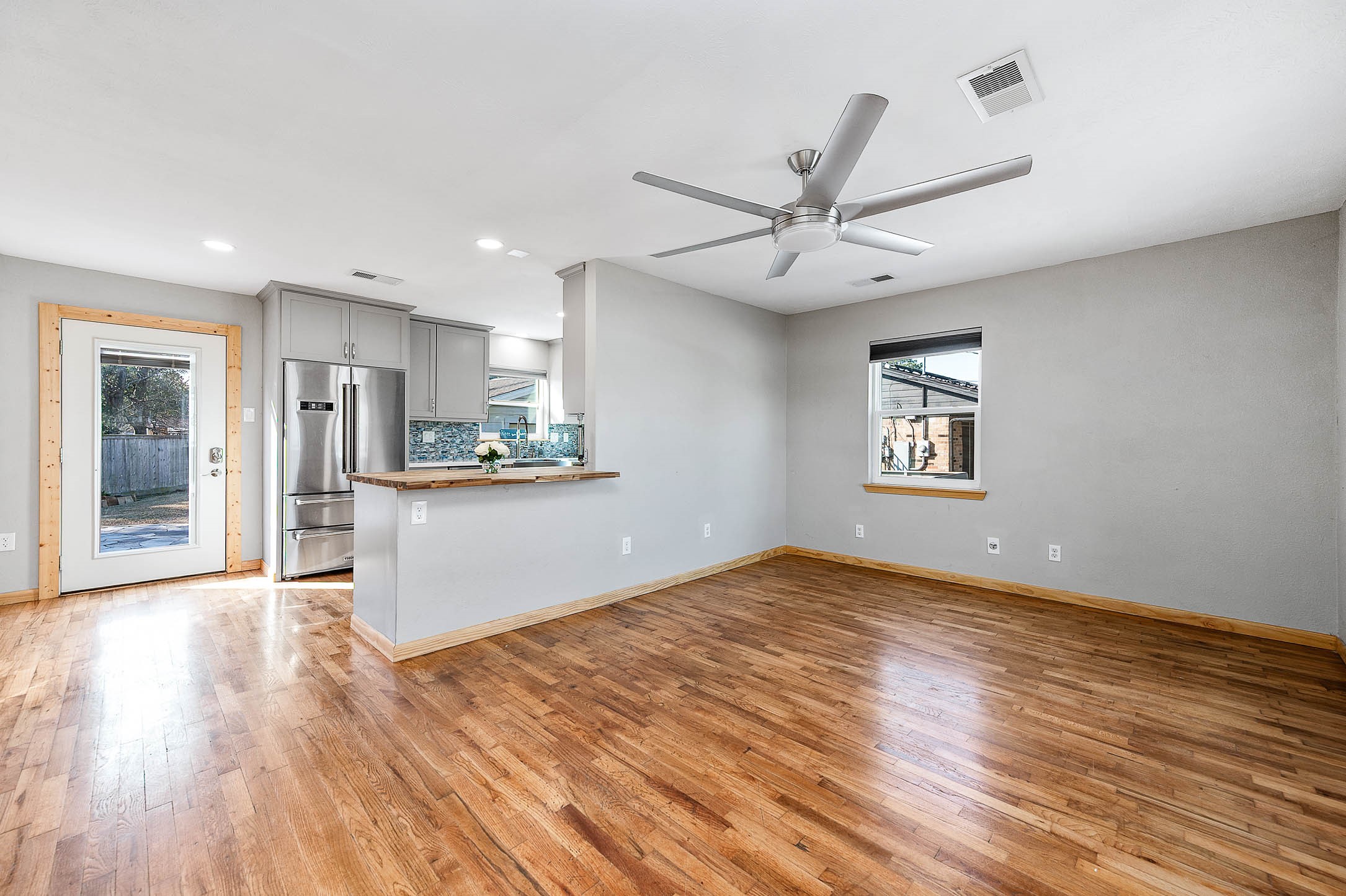 2738 Lilac Street Pasadena, TX 77503 - Photo 12 of 26 a view of a kitchen with hardwood floor and a kitchen