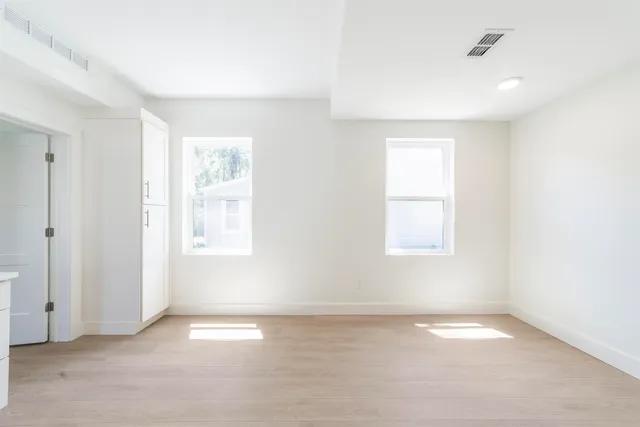 an empty room with a window