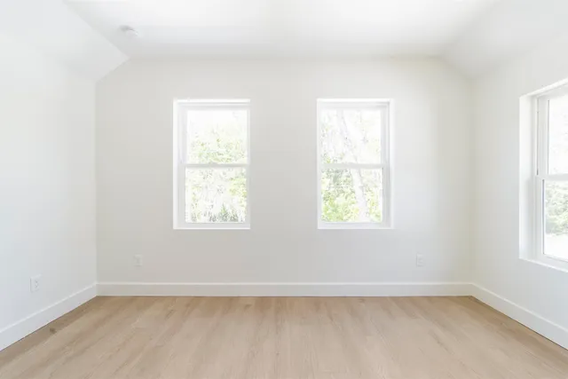 an empty room with a window