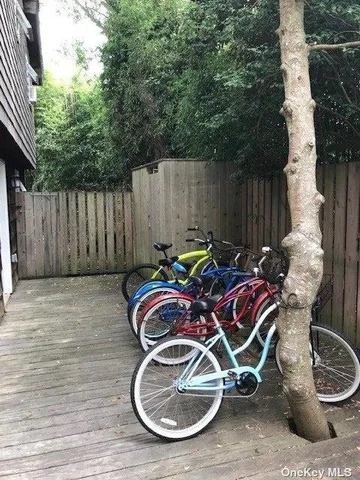 a view of outdoor space with seating area and trees