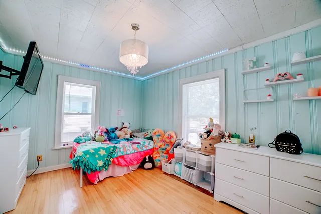 a room with furniture and toys