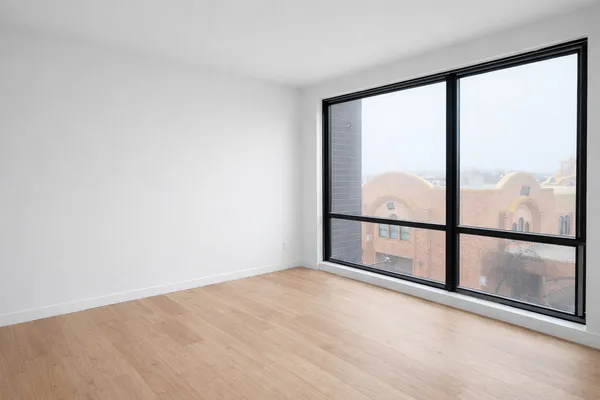 an empty room with a window