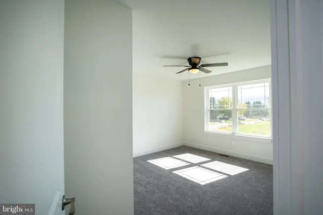 an empty room with a window