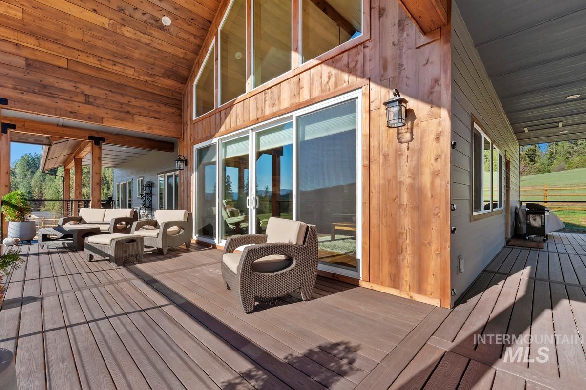 21 Open Road Garden Valley, ID 83622 - Photo 37 of 49 Deck with outdoor lounge area and a grill
