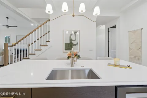 a view of a kitchen sink