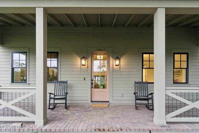 a view of front door of house