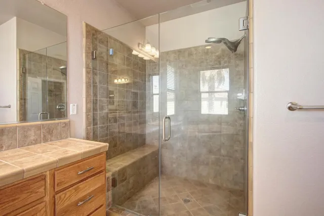 a view of small space with racks on the wall