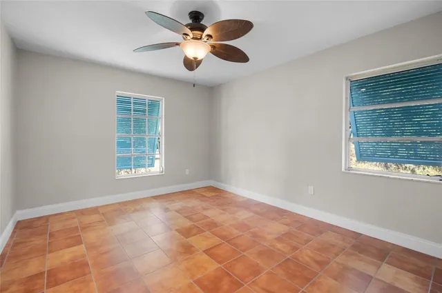 a view of small space with racks on the wall