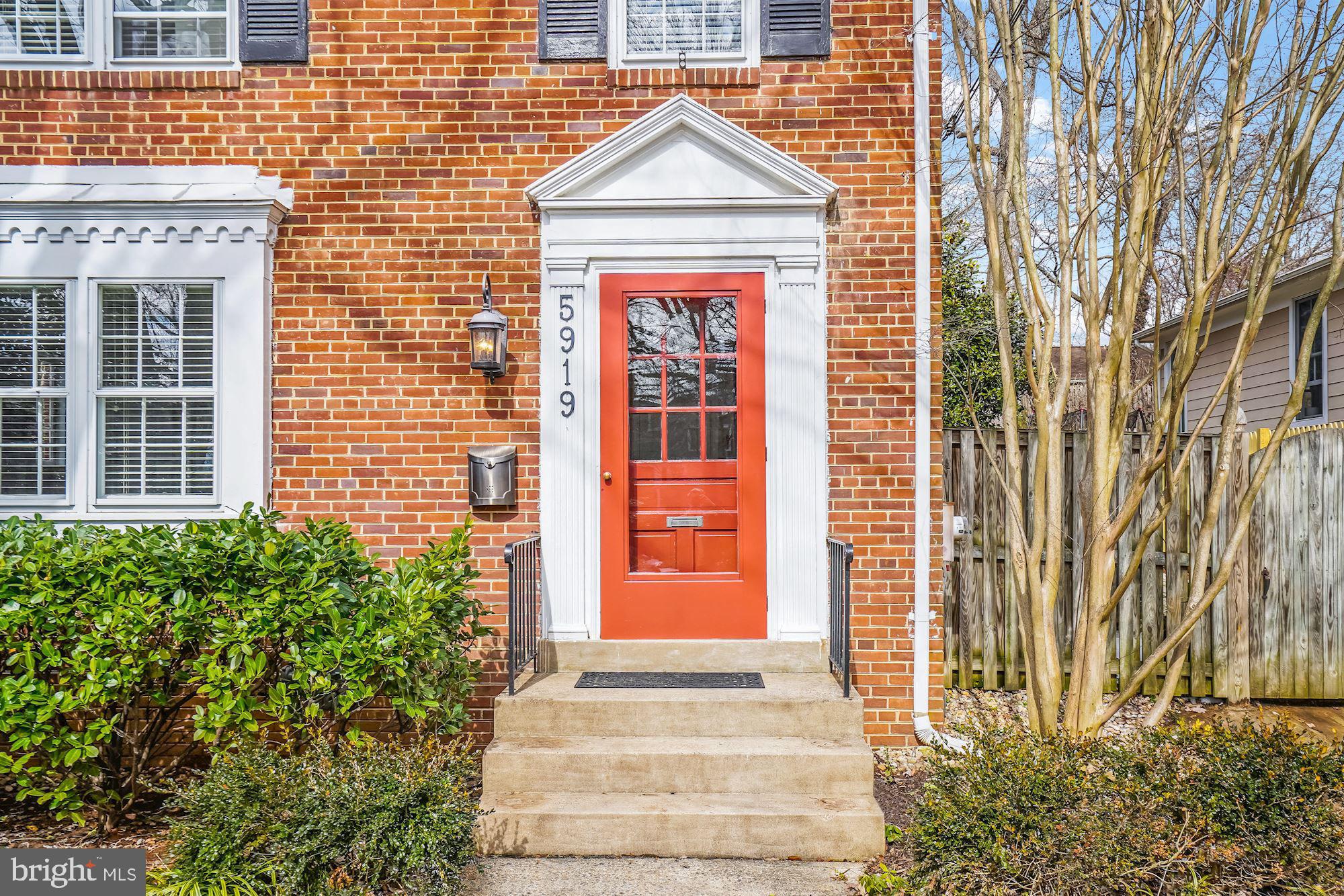 5919 Wilmett Road Bethesda, MD 20817 - Photo 2 of 27 Inviting Front Entrance