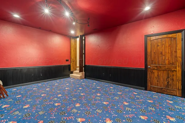 a view of a projector room with a projector