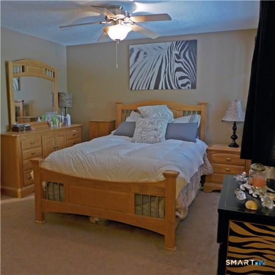 11 MacIntosh Lane, Unit 11 Ansonia, CT 06401 - Photo 8 of 13 a bedroom with a bed and a mirror on the dresser