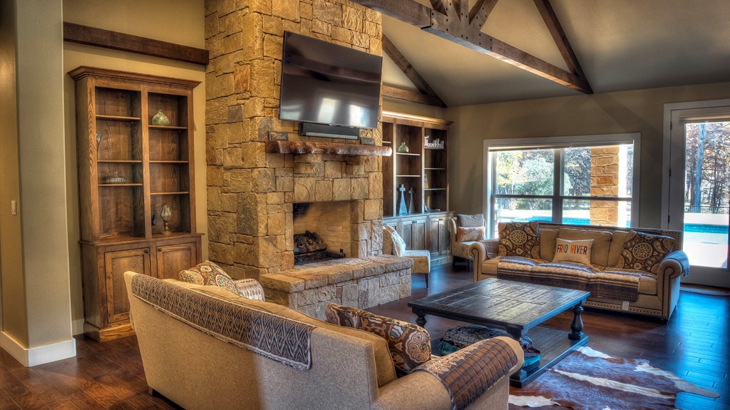 6454 Highway 83 Leakey, TX 78873 - Photo 23 of 74 a living room with furniture and a fireplace