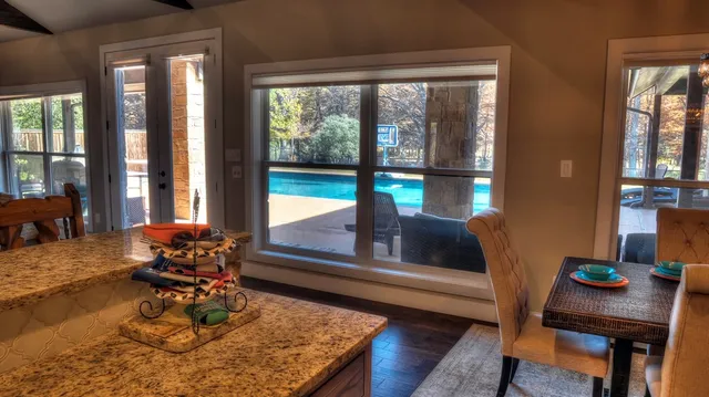 a view of an empty room and window