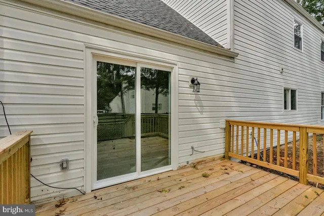 a view of a wooden deck