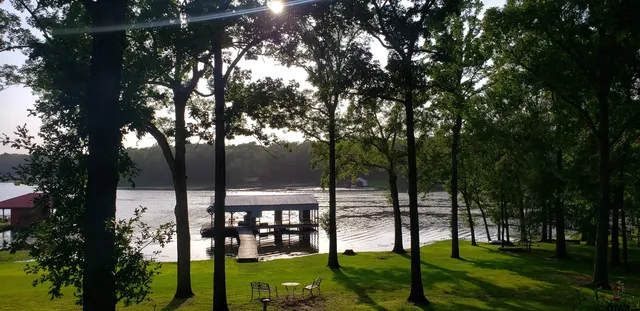 a view of swimming pool from a balcony