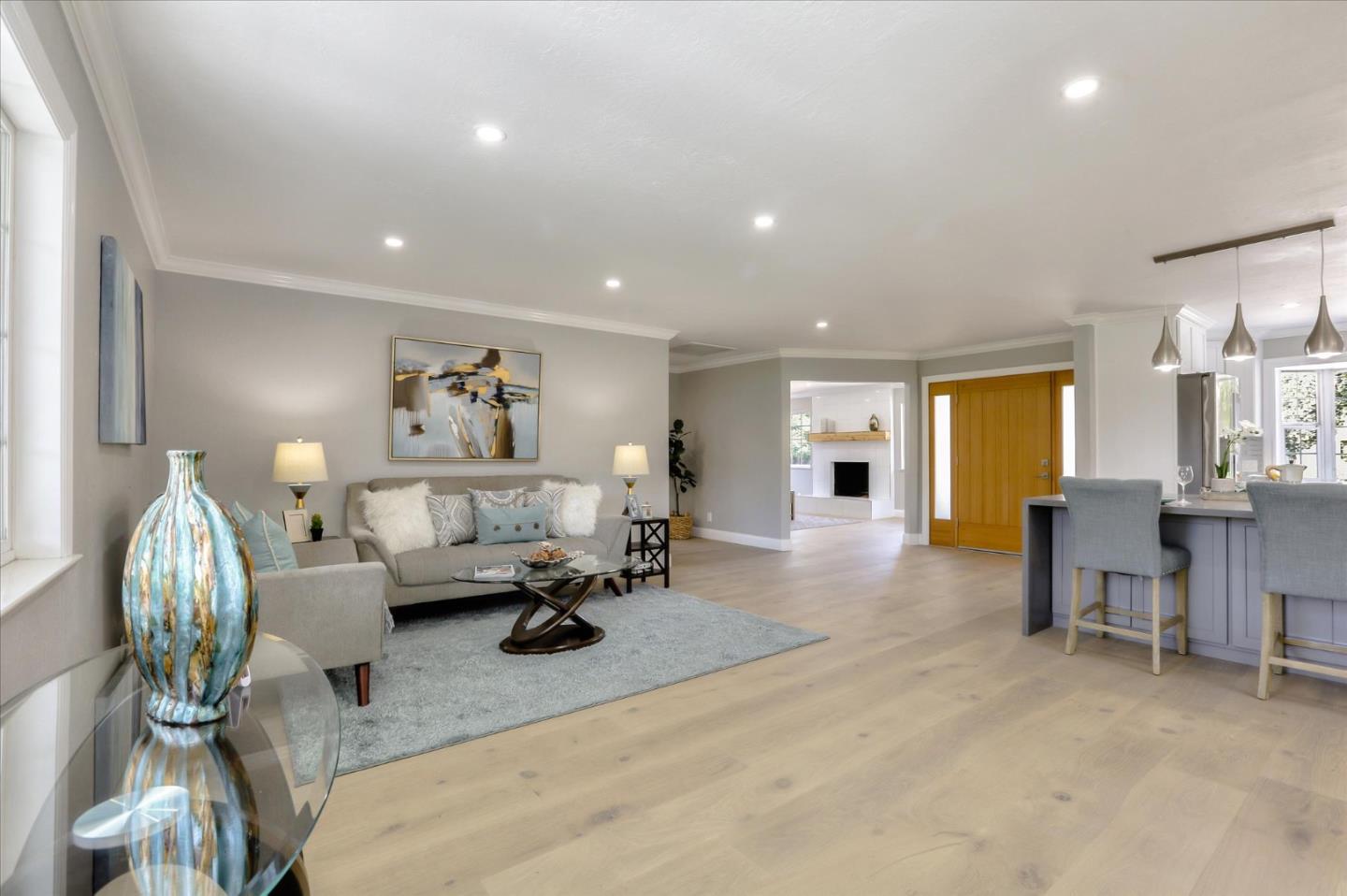1241 Wasatch Drive Mountain View, CA 94040 - Photo 11 of 66 a living room with furniture and a chandelier