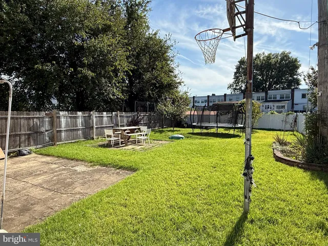 a view of a swimming pool with a yard