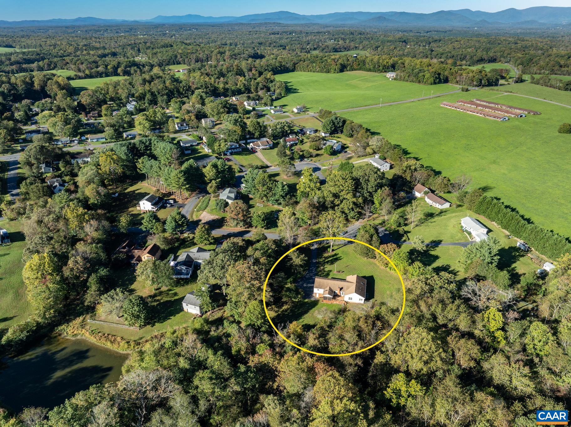 208 Rolling Hills Road Ruckersville, VA 22968 - Photo 49 of 56 an aerial view of a residential houses with outdoor space and trees