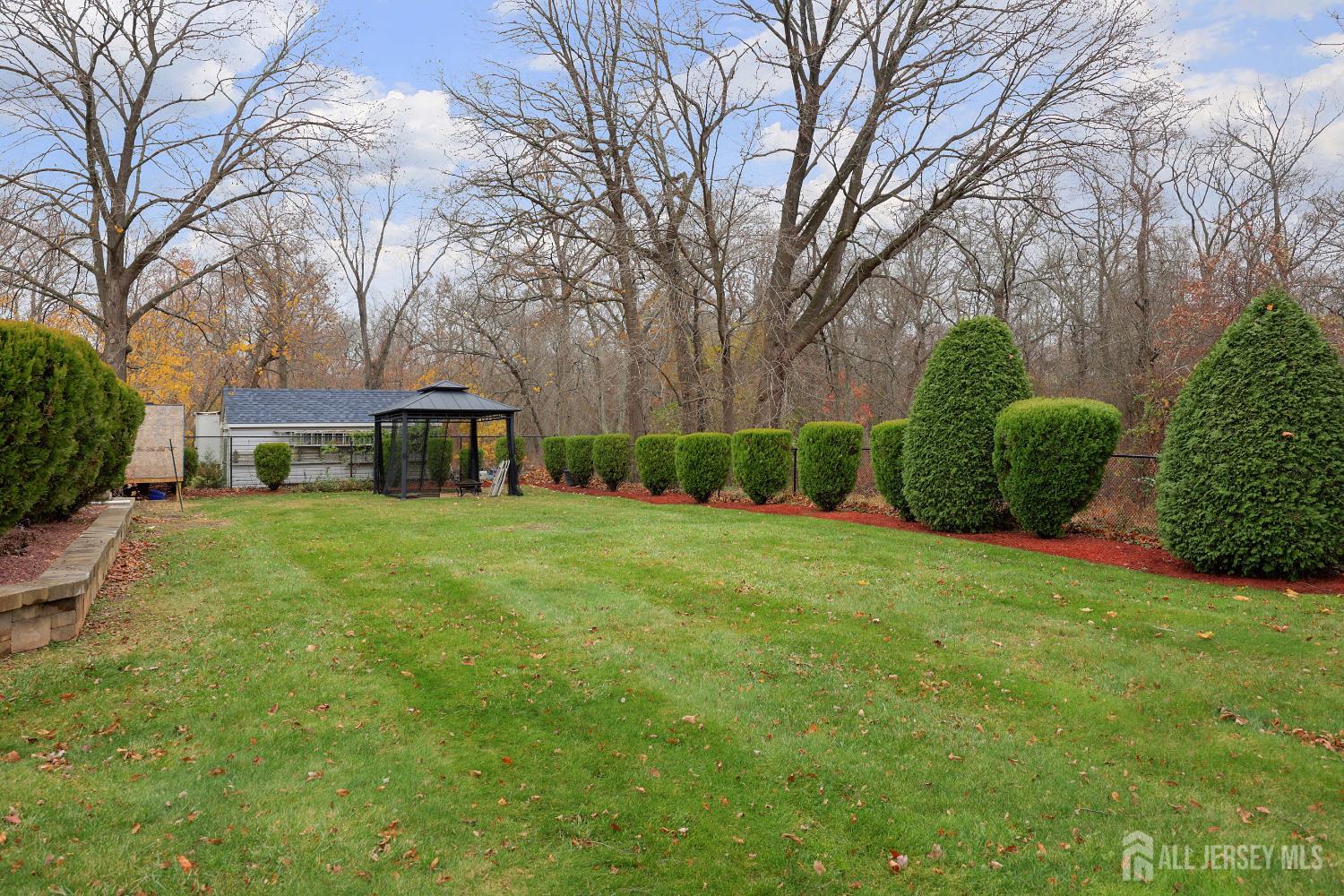 92 Main Street Helmetta, NJ 08828 - Photo 34 of 57 a view of a backyard with a garden