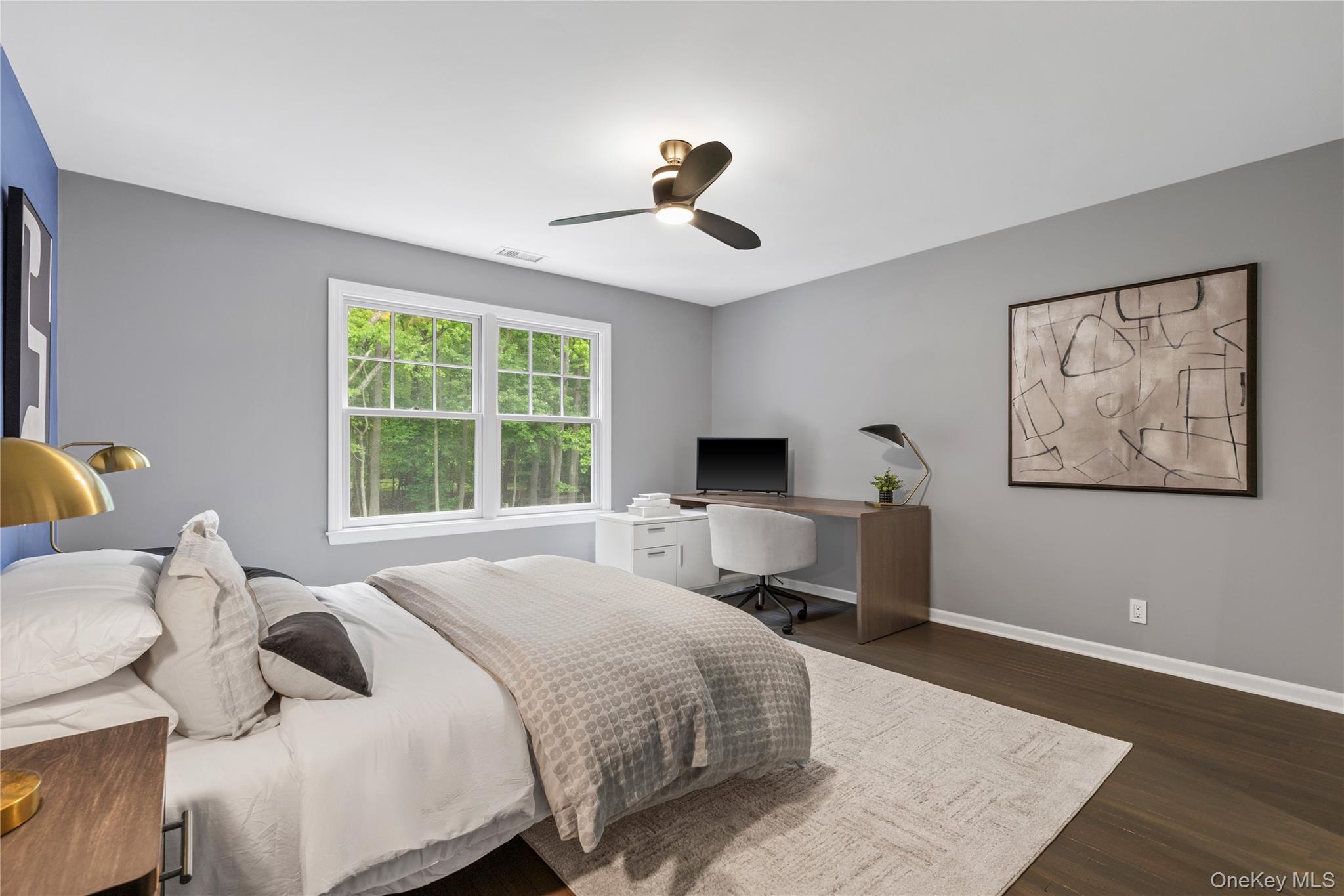 19 John Jay Place Rye, NY 10580 - Photo 31 of 45 This bedroom easily accomodates any size bed along with a large desk and looks out to the nature sanctuary.