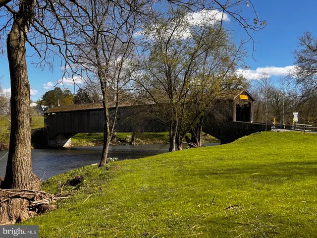 a view of a park with slide
