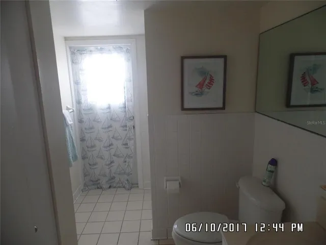 a bathroom with a window