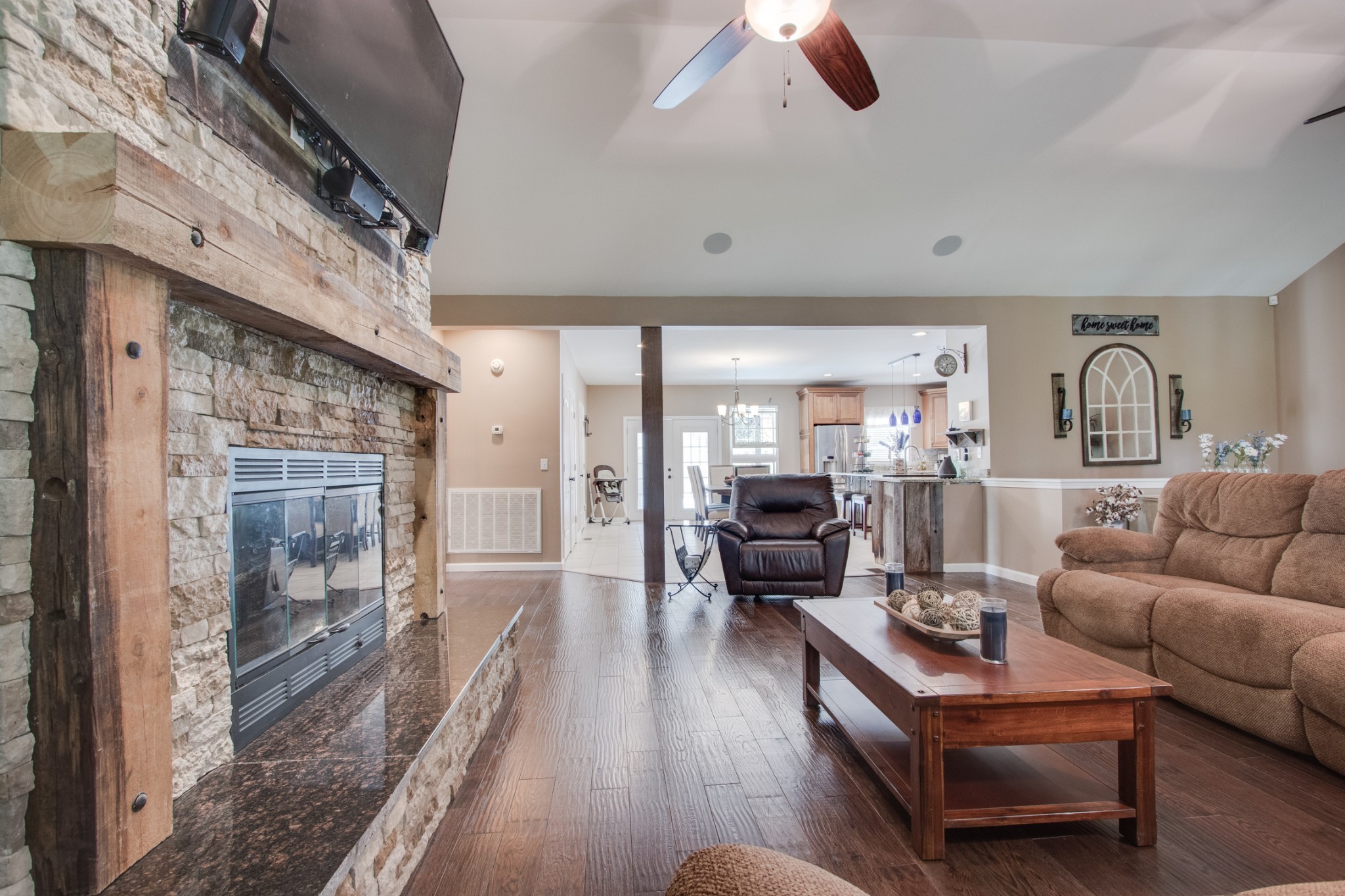 725 Fowler Ford Road Portland, TN 37148 - Photo 8 of 35 a living room with furniture and a fireplace