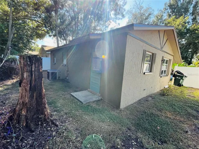 a backyard of a house