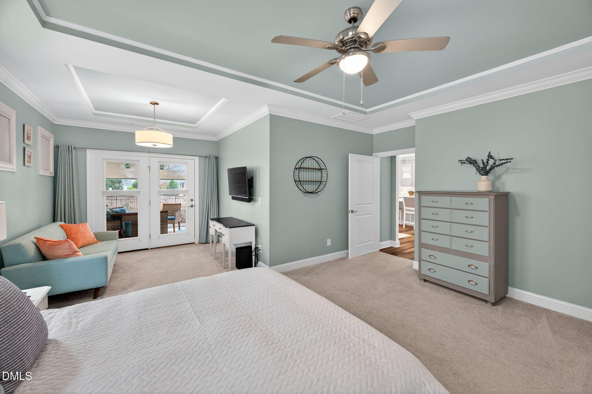 118 Mahogany Raleigh, NC 27610 - Photo 23 of 74 a bedroom with a bed and ceiling fan