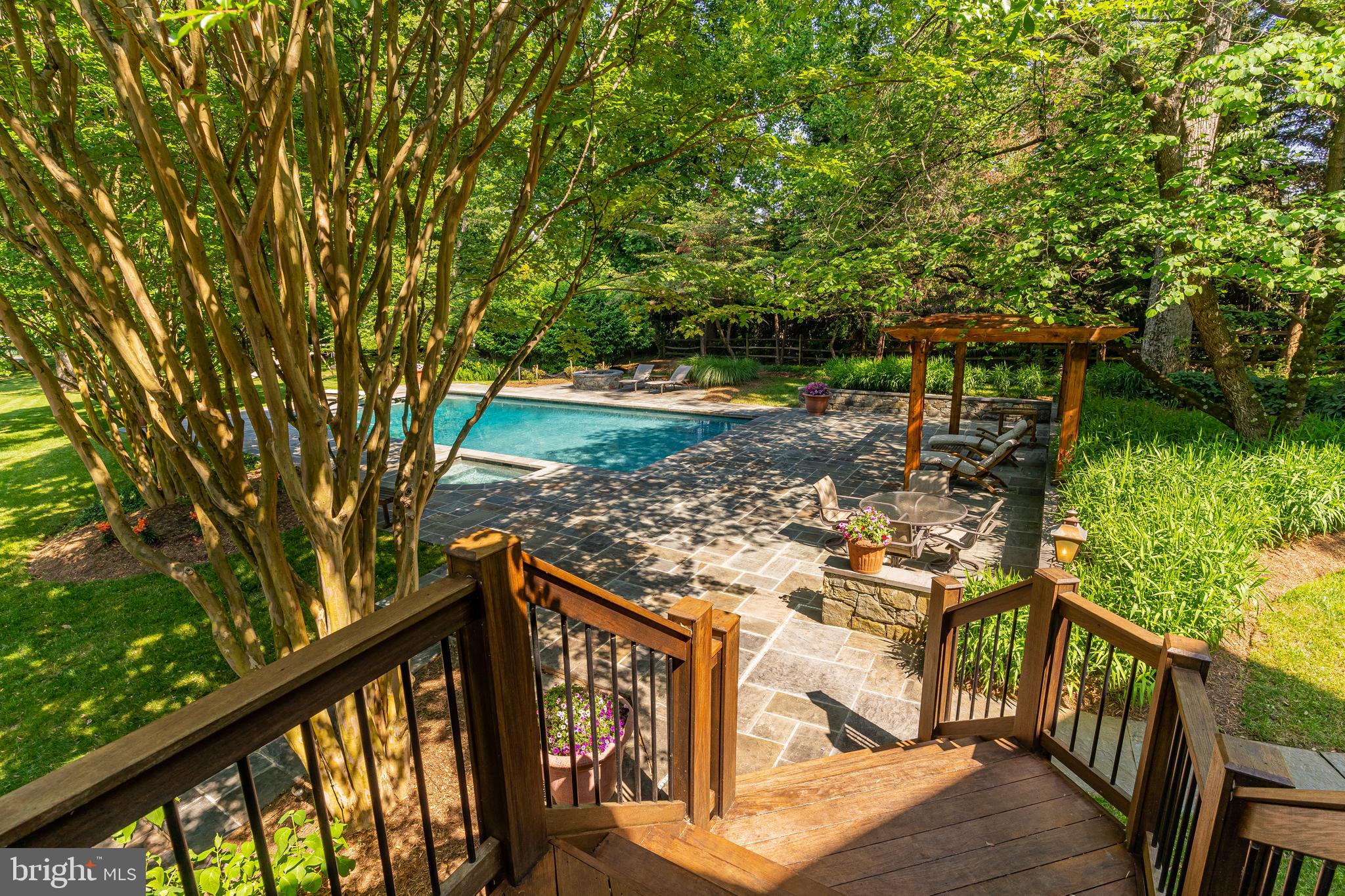 9129 Persimmon Tree Road Potomac, MD 20854 - Photo 2 of 51 Private Yard w/ Pool, Spa, Fire pit