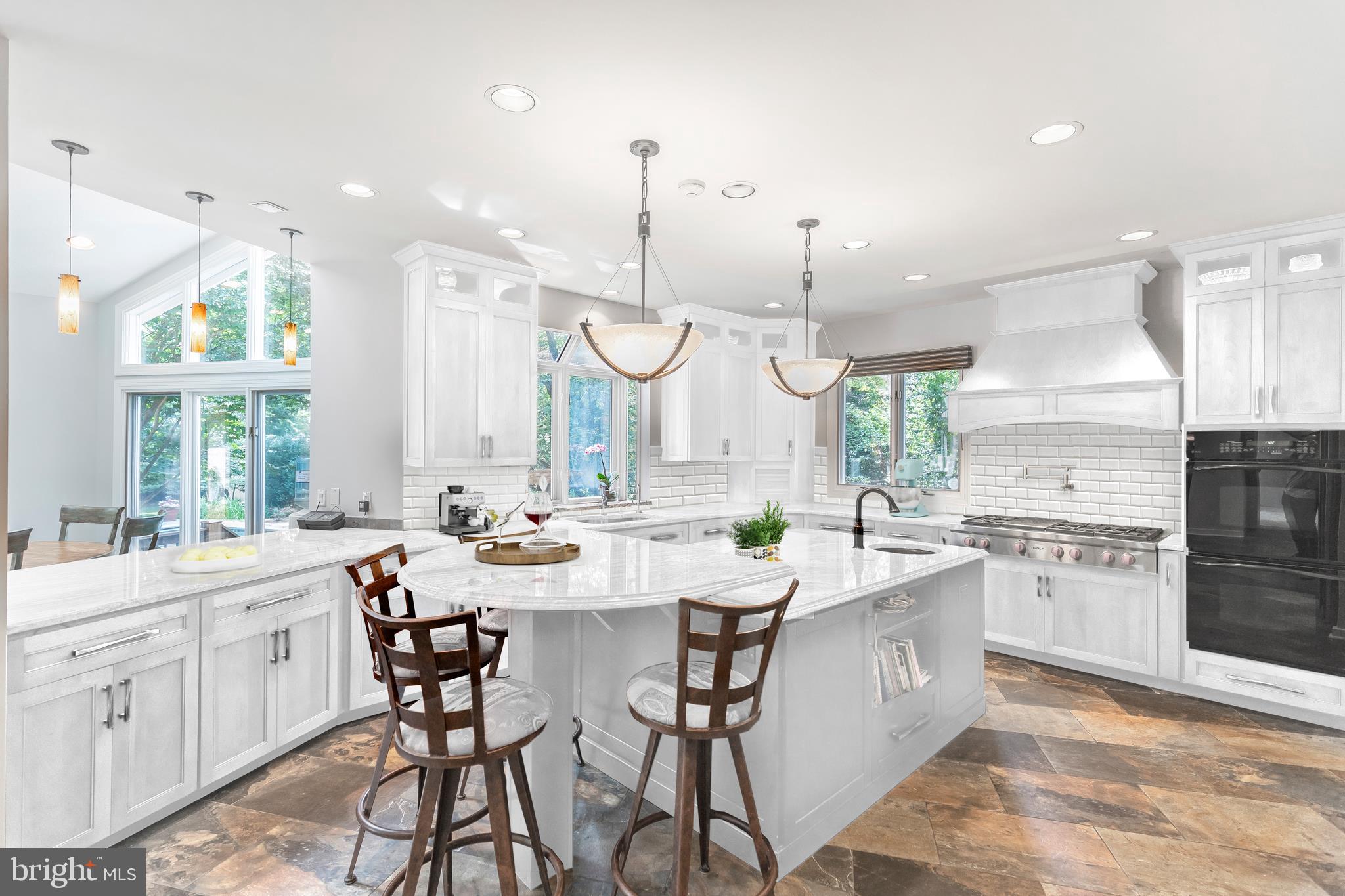 9129 Persimmon Tree Road Potomac, MD 20854 - Photo 12 of 51 Rendering of Kitchen in White