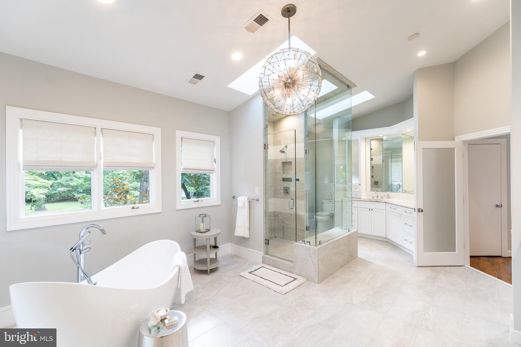 9129 Persimmon Tree Road Potomac, MD 20854 - Photo 24 of 51 NEW Owner's Bath w/ Heated Floors, Steam Shower