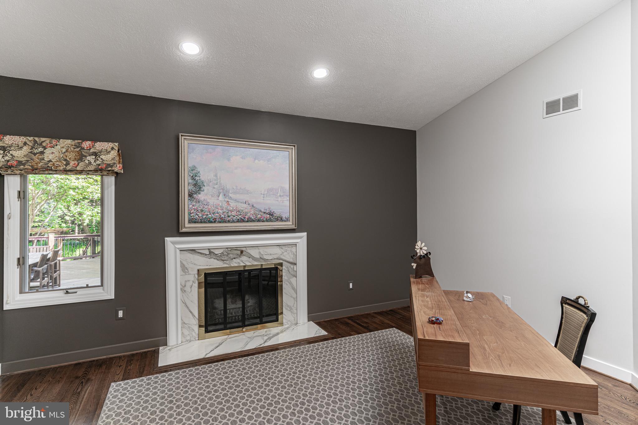 9129 Persimmon Tree Road Potomac, MD 20854 - Photo 26 of 51 Owner's Sitting Room/Office #2 with Fireplace