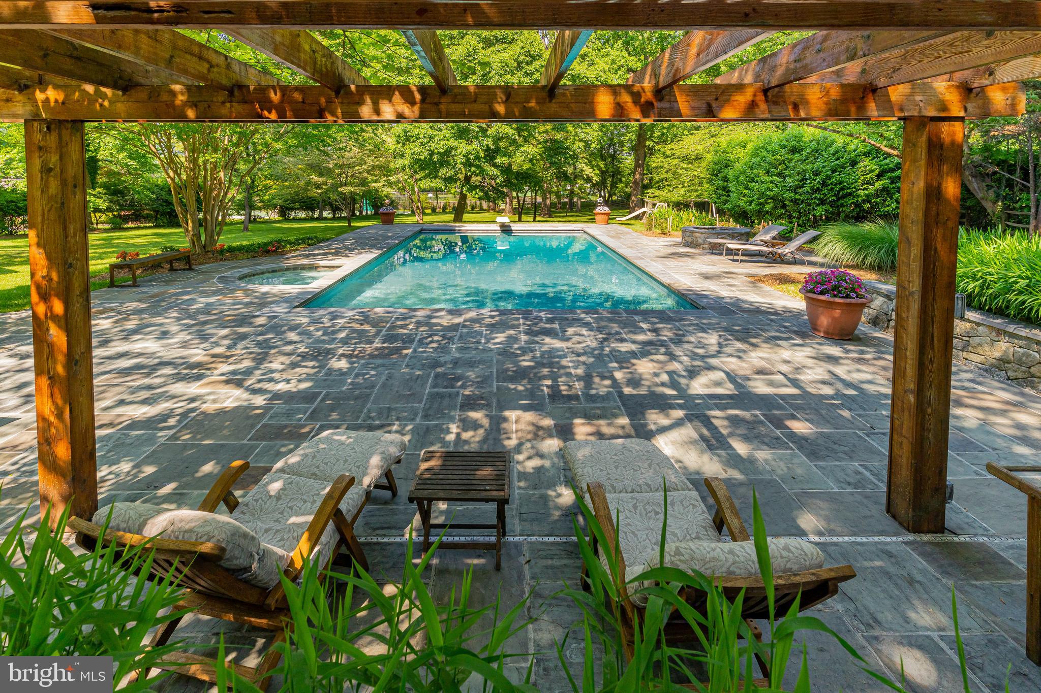 9129 Persimmon Tree Road Potomac, MD 20854 - Photo 47 of 51 Pool with Abundant Entertaining Spaces