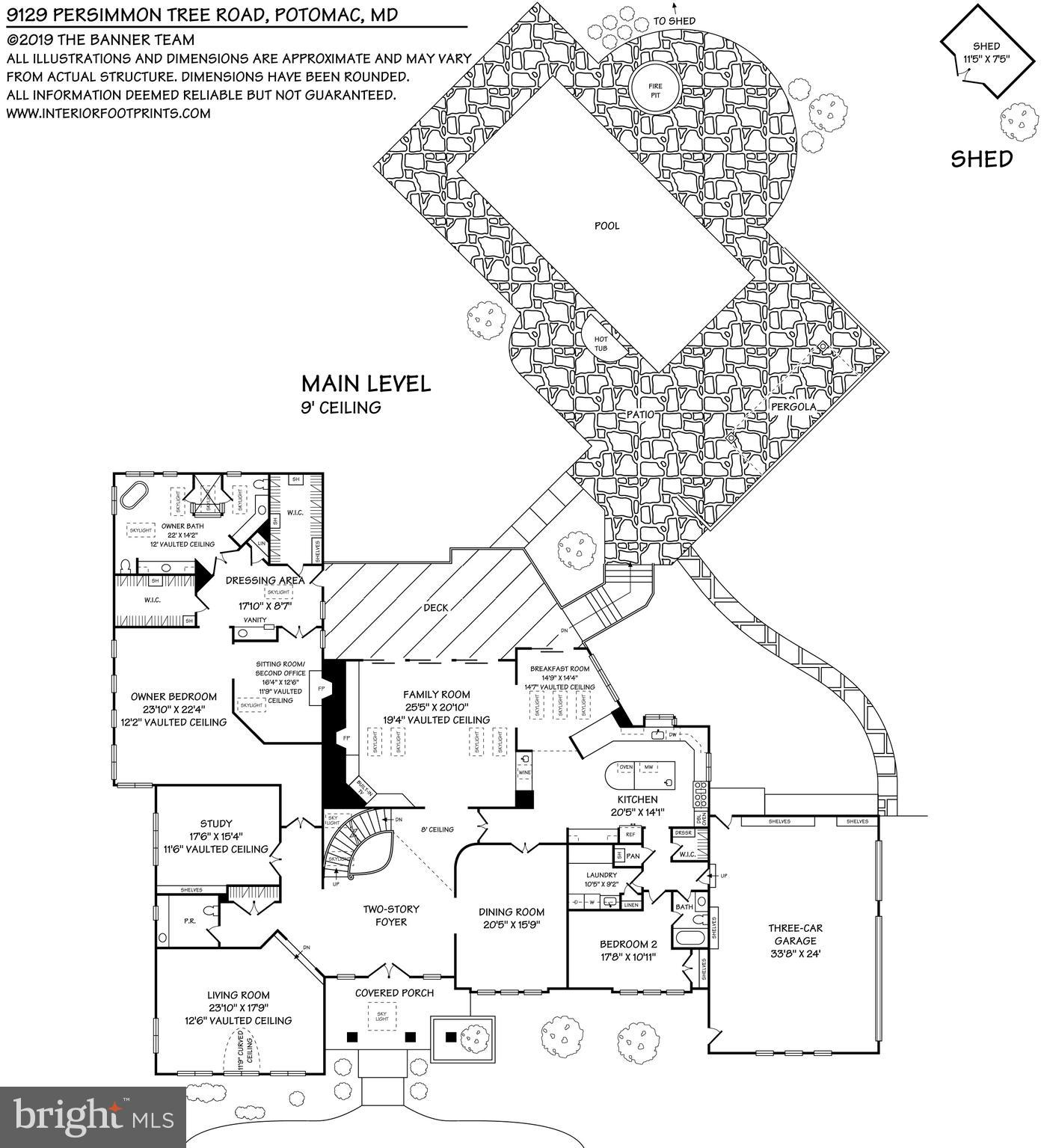 9129 Persimmon Tree Road Potomac, MD 20854 - Photo 50 of 51 Main Level Floor plan