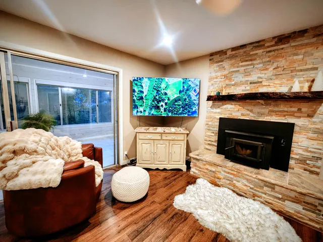 a view of city and mountain