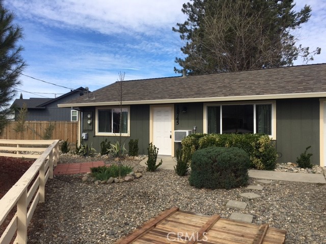 a view of a house with a patio