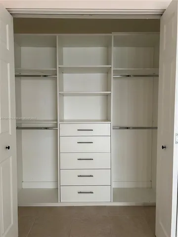 a view of a closet