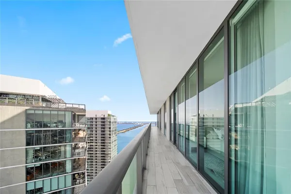 a view of balcony with city view