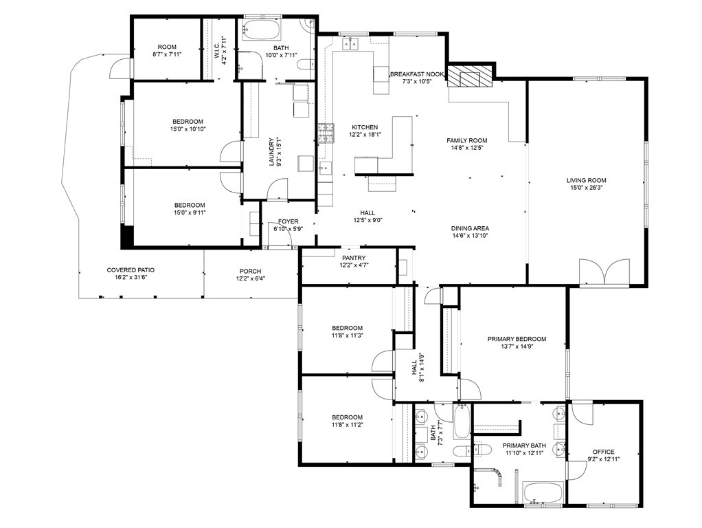 7990 San Gabriel Road Atascadero, CA 93422 - Photo 69 of 69 Floorplan of home. Layout and measurements are approximate.