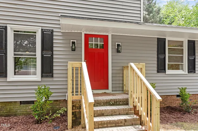 a front view of a house with a porch
