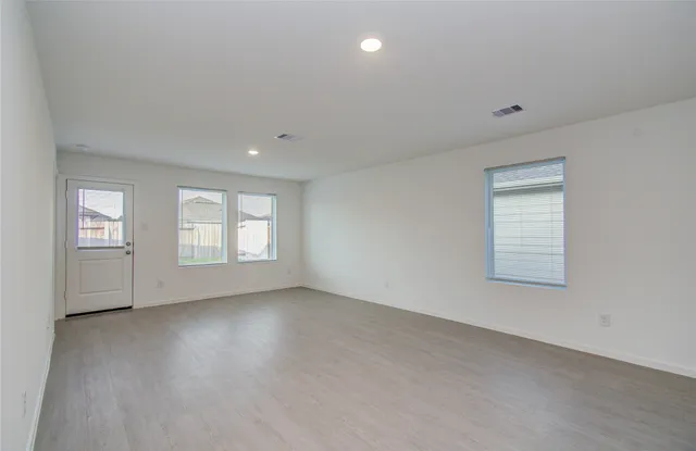 an empty room with a window