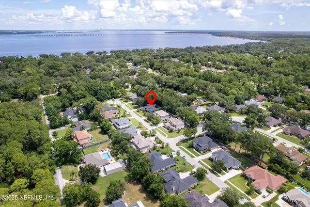 an aerial view of multiple house