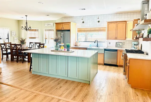 a view of a golf course with a garden