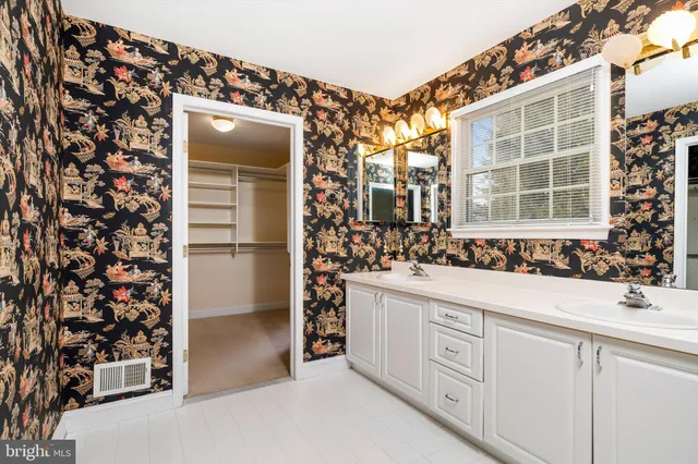 a view of a room that has a window in it