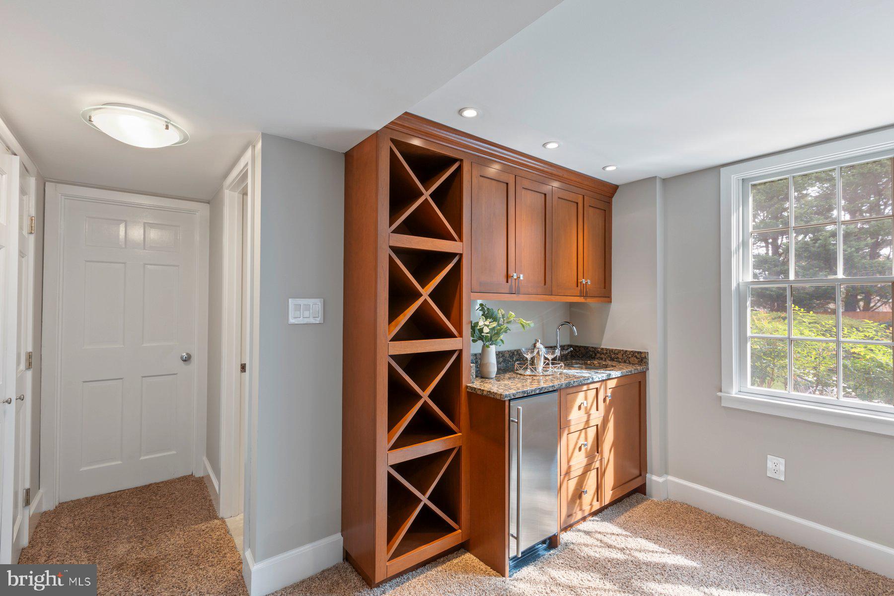 4887 35th Road North Arlington, VA 22207 - Photo 40 of 52 Wet Bar with Wine Storage and wine fridge