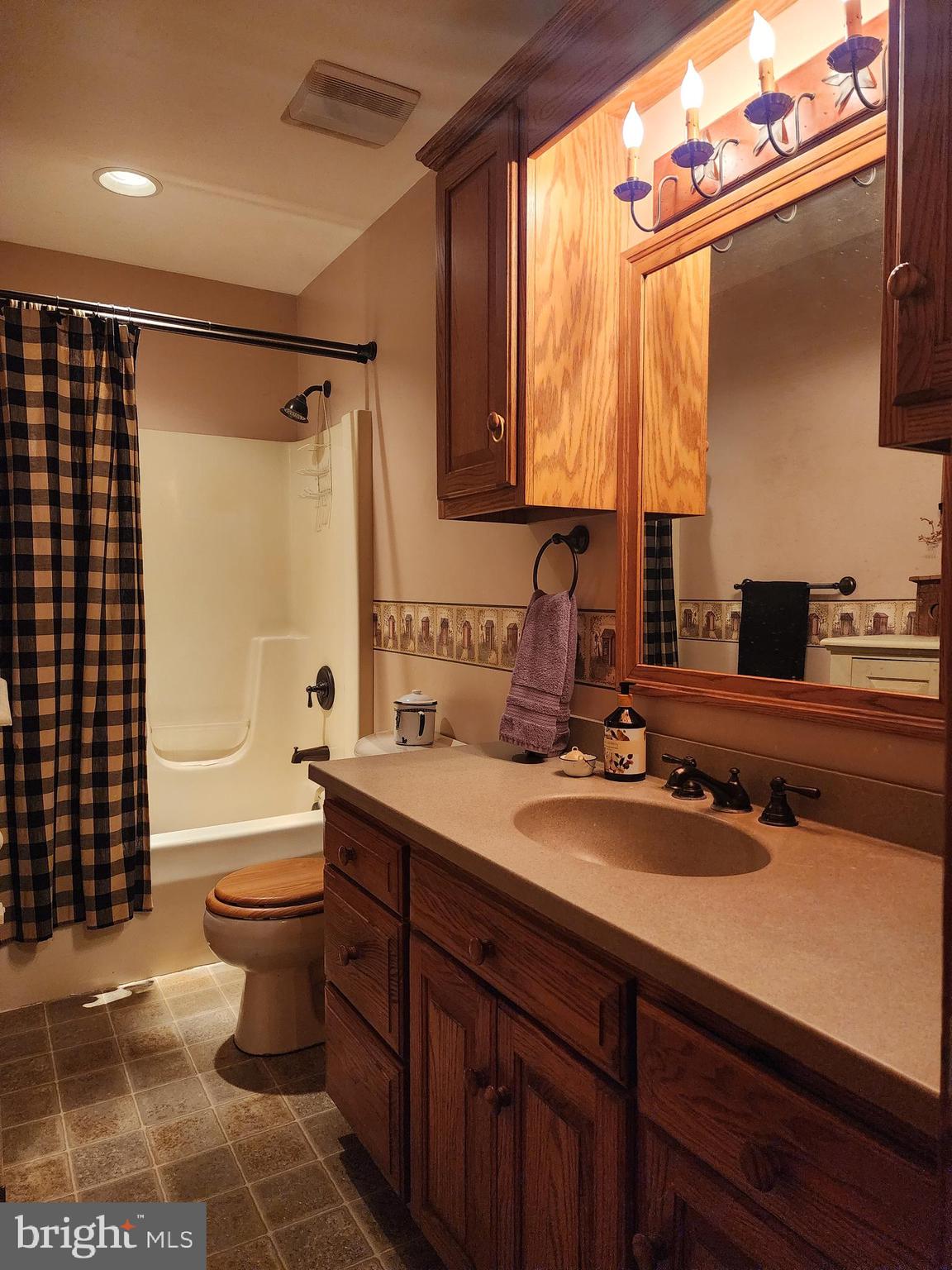 14847 White Oak Ridge Hancock, MD 21750 - Photo 29 of 101 a bathroom with a double vanity sink toilet and a tub