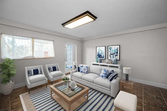 a view of an empty room and window