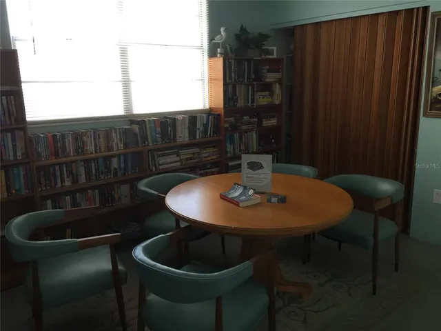 a view of a lobby with furniture